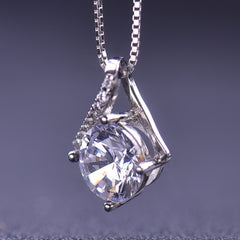 Moissanite 925 Silver Pendant D Color Necklace