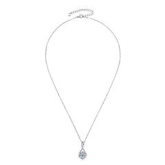 Necklace Fashion Silver Moissanite Drop-shaped Ladies