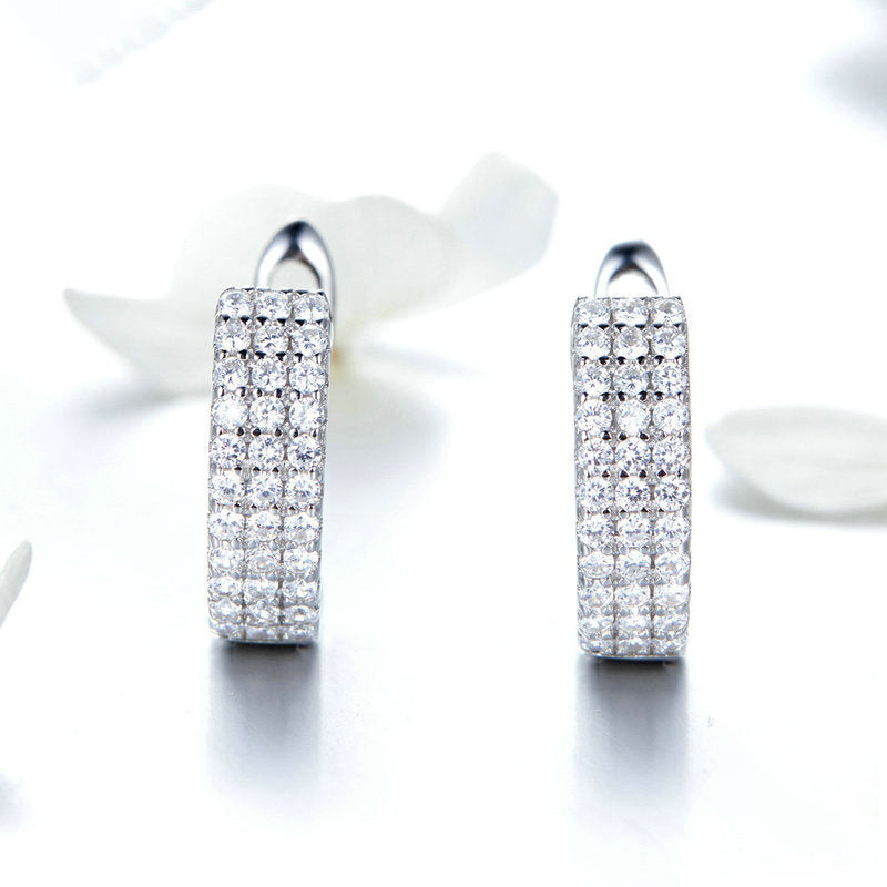 925 silver zircon earrings