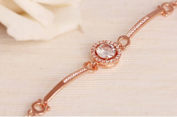 Plated 925 Silver Zircon Bracelet