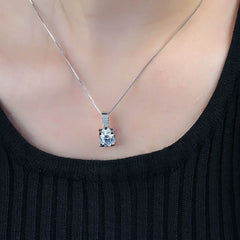 Bull Head Moissanite Diamond Necklace Pendant Female