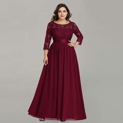 US Ever-Pretty Plus Size Floral Lace Bridesmaid Dresses Long Evening Party Gowns