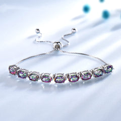 Topaz Adjustable 925 Silver Bracelet