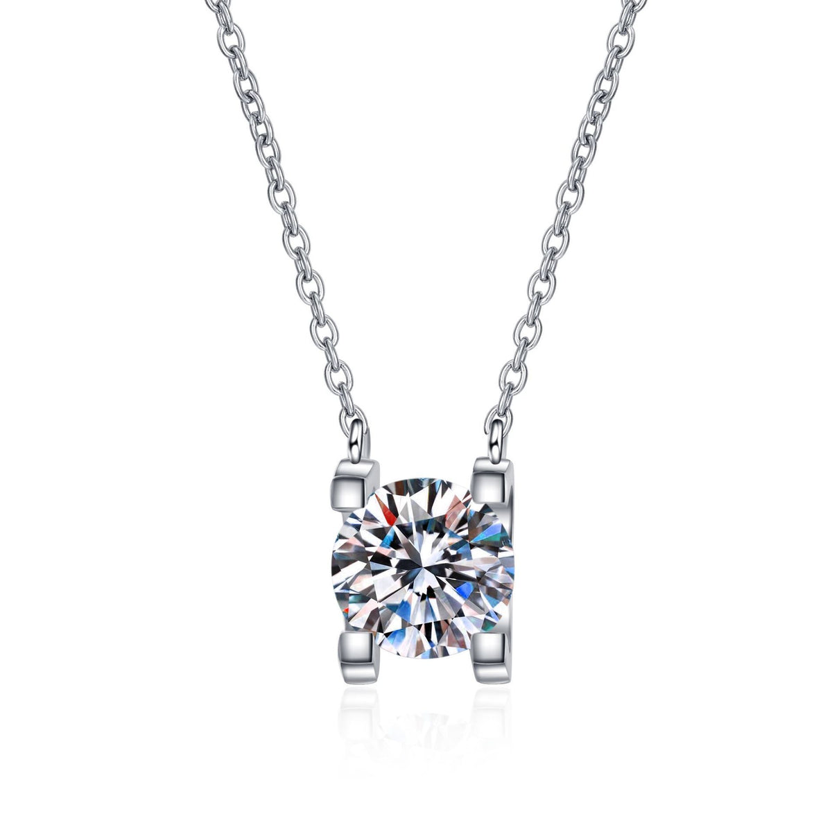 Gold Plated Moissanite Sterling Silver Necklace