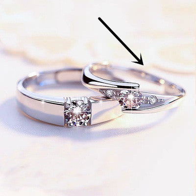 S925 Sterling Silver Moissanite Couple Ring For Men And Women