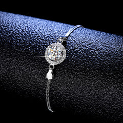 925 Sterling Silver Six-Claw Simple Moissanite Bracelet