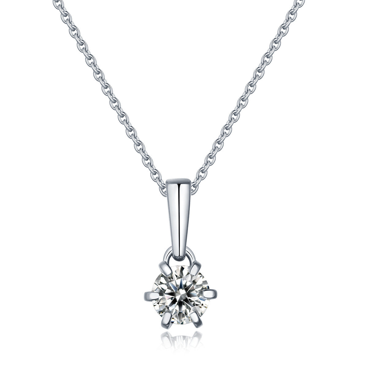 925 Silver Inlaid Moissanite Water Drop Necklace