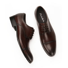 Leather Shoes For Men With Cowhide Head And Low Top