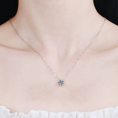 Gold Plated Moissanite Sterling Silver Necklace