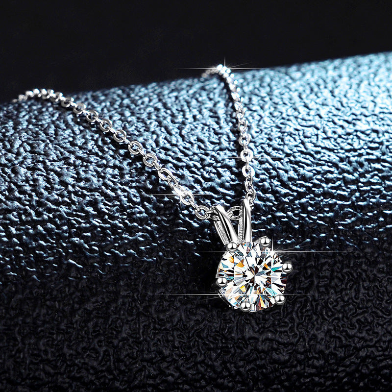 S925 Silver One Carat Moissanite Necklace