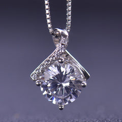 Moissanite 925 Silver Pendant D Color Necklace