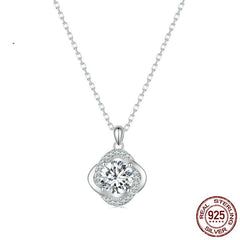 Sterling Silver S925 Sparkling Moissanite Necklace