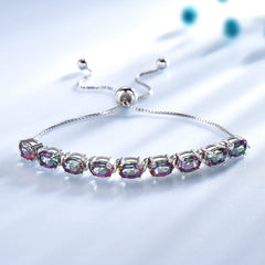 Topaz Adjustable 925 Silver Bracelet