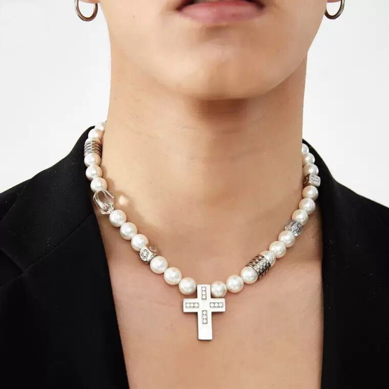 Fashion Cross Baroque Necklace For Men