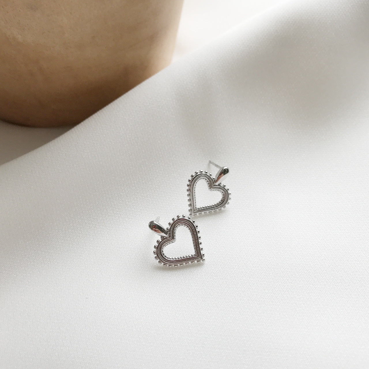 925 silver heart shape earrings