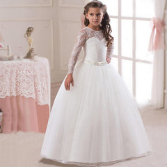 Kids Long Flower Girl Dress Dress