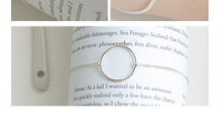 925 Sterling Silver Geometric Circle Bracelet