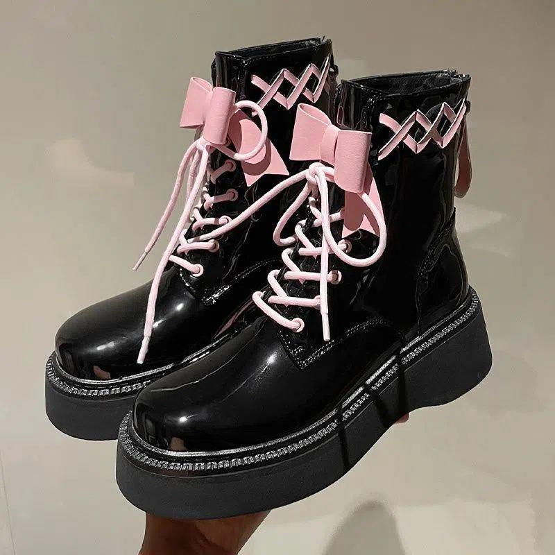 Women's Sweet Cool Bow Design Niche Ankle Boots