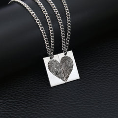 Heart Square Necklace For Men And Women