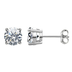 Stud Earrings 925 Sterling Silver 18 Gold Moissanite Stud Earrings