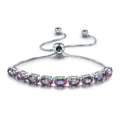 Topaz Adjustable 925 Silver Bracelet