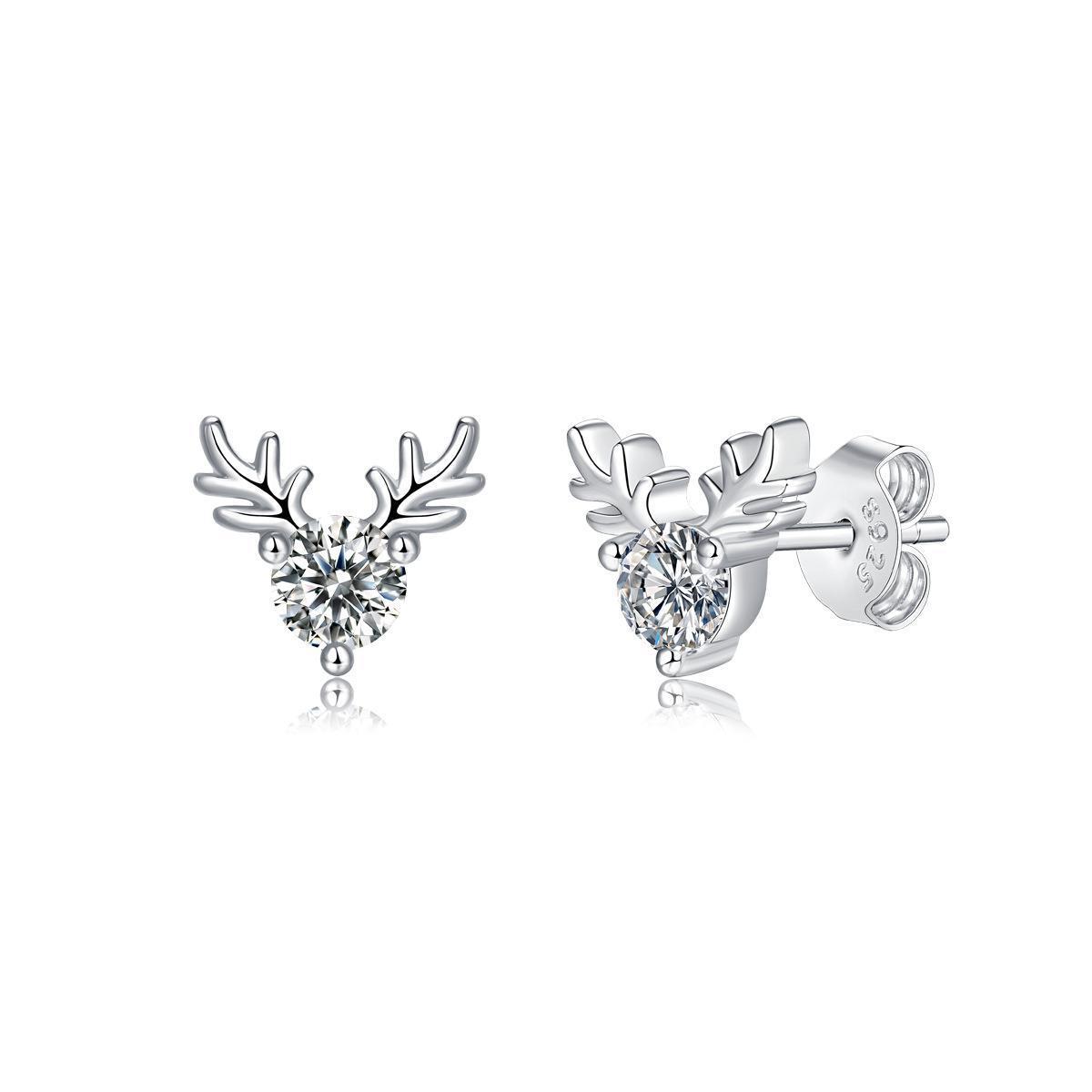 Moissanite Ear Studs 925 Silver Earrings Earring Silver