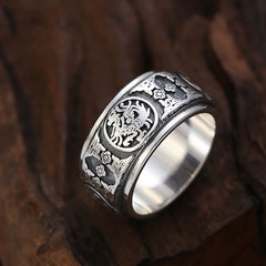 Sterling Silver Rotatable Ring For Men