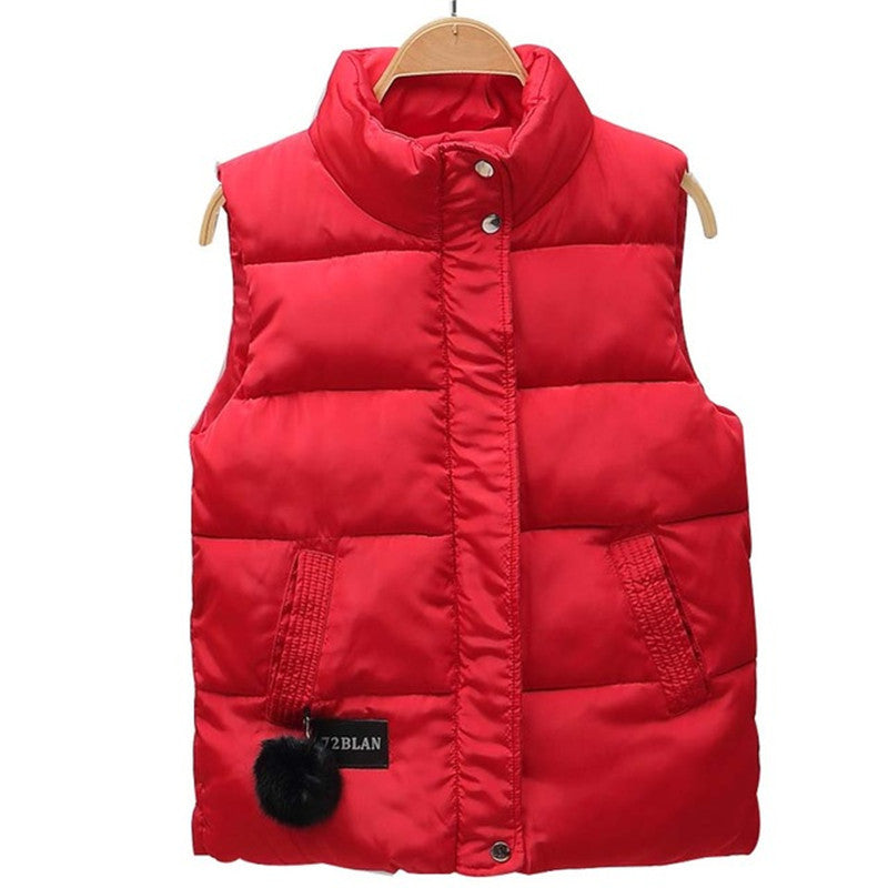 Women Vest Mandarin Collar Sleeveless Short Coat Women Jacket Waistcoat Female Plus Size