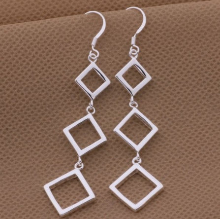 925 silver diamond earrings