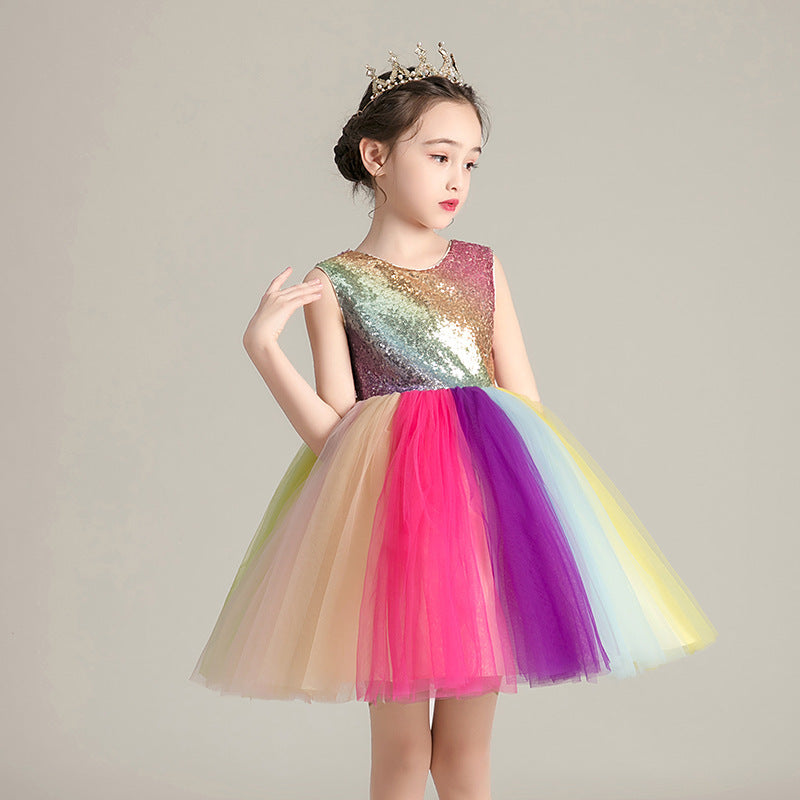 Girls cute rainbow skirt