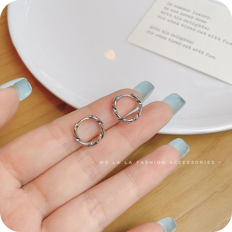 925 Silver Pin Earrings Women