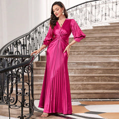 Slim Fit Lantern Sleeve Evening Dress Plus Size Party Party Dress