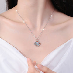 Women's Fashion Sterling Silver Moissanite Pendant Necklace