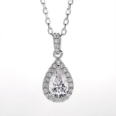 Fashion Water Drop 1 Carat Moissanite Necklace