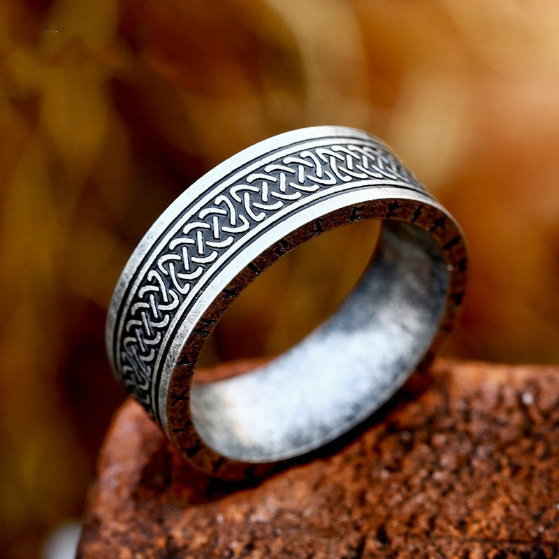 Stainless Steel Viking Celtic Knot Ring For Men