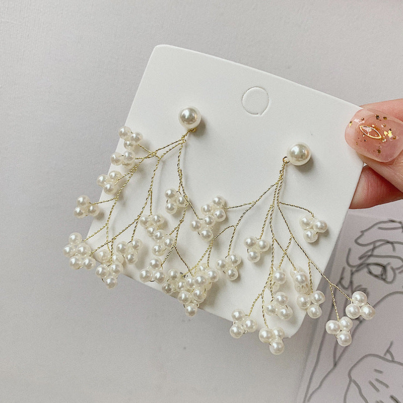 925 Silver Needle Tassel Earrings