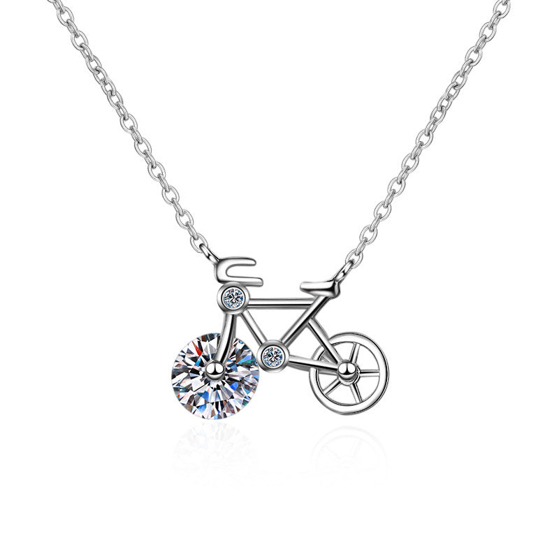 Women's Sterling Silver Moissanite Necklace