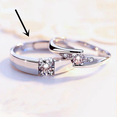 S925 Sterling Silver Moissanite Couple Ring For Men And Women