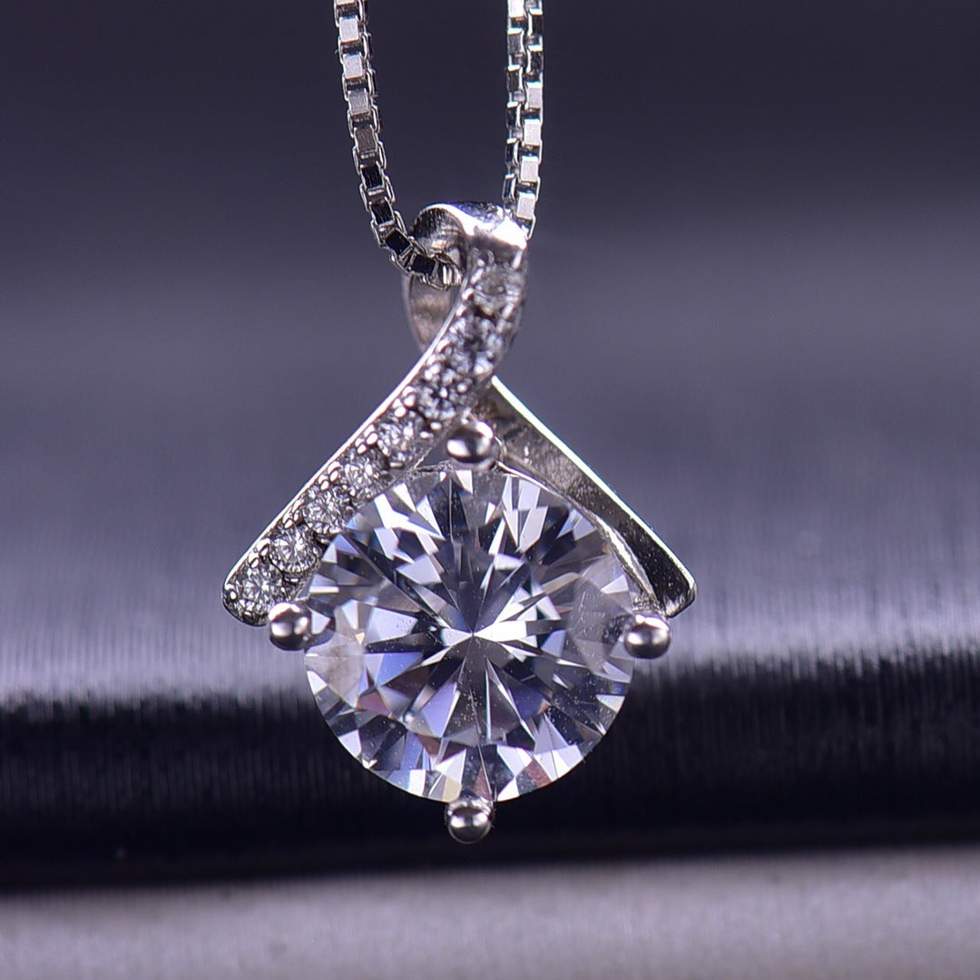 Moissanite 925 Silver Pendant D Color Necklace