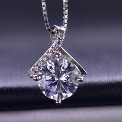 Moissanite 925 Silver Pendant D Color Necklace