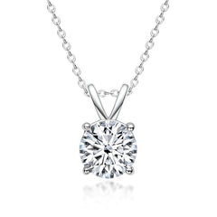 925 Silver Moissanite Necklace Clavicle Chain Ladies