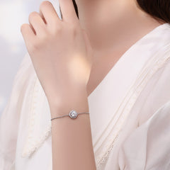 High-grade Special-interest Design 925 Sterling Silver Round Bag Moissanite Bracelet For Women