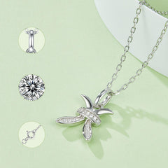 Moissanite Twelve Constellation Pisces Pendant Necklace