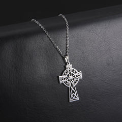 Middle Ring Cross Pendant Necklace For Men