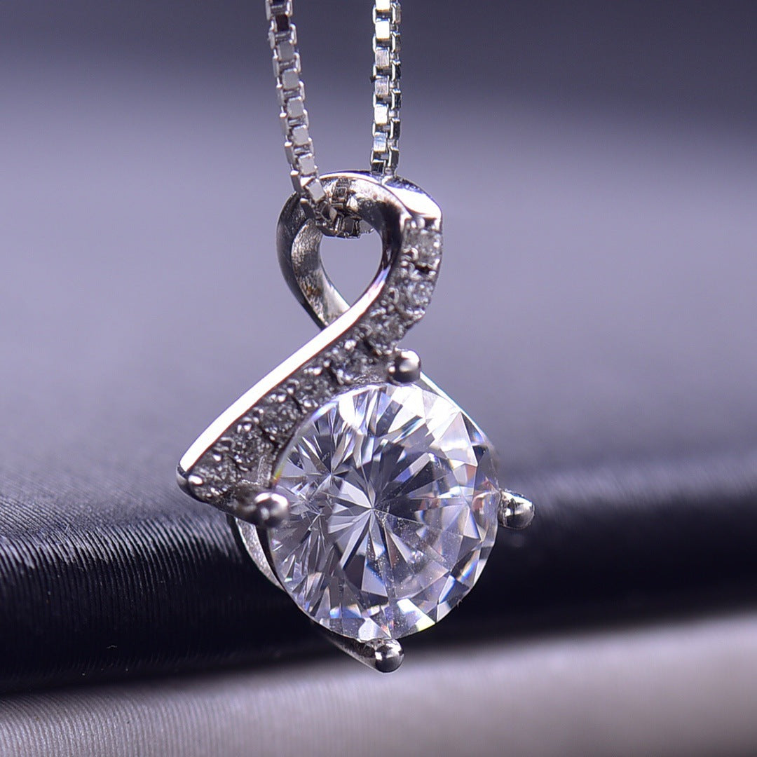 Moissanite 925 Silver Pendant D Color Necklace