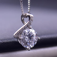 Moissanite 925 Silver Pendant D Color Necklace