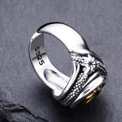 Sterling Silver Eye Of God Ring For Men